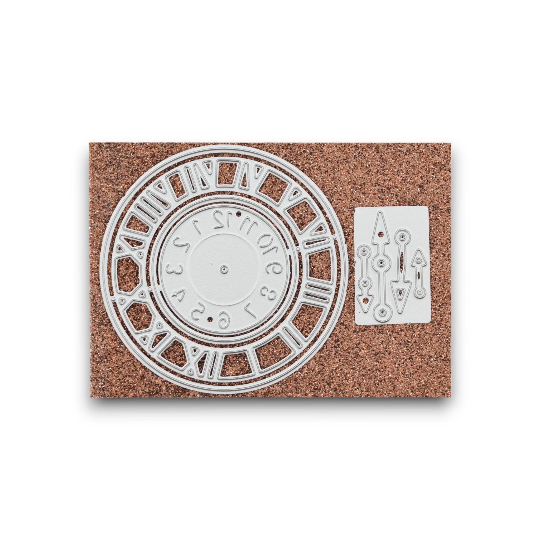 For Him Build A Clock - Steel Cutting Die Set & Mini Glitter Card